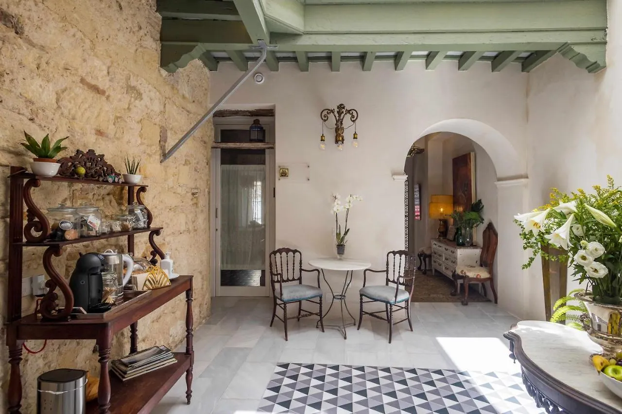 公寓 Casa Portus Gaditanus S XVIII Patio Andaluz 圣玛丽亚港